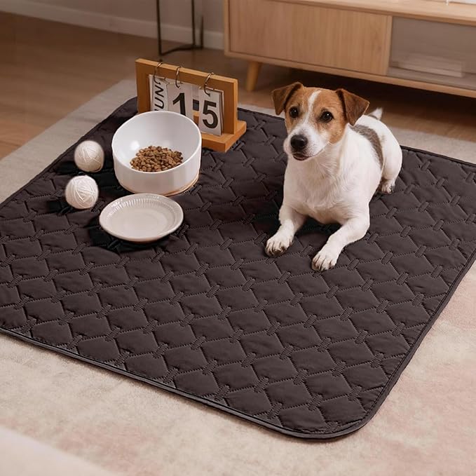 gogobunny 100% Double Sided Waterproof Dog Blanket Soft Pet Bed Cover Reversible Protect Furniture Couch Sofa Car for Puppy Dog Cat (Dark Coffee/Light Coffee, 30x30 Inch (Pack of 1))