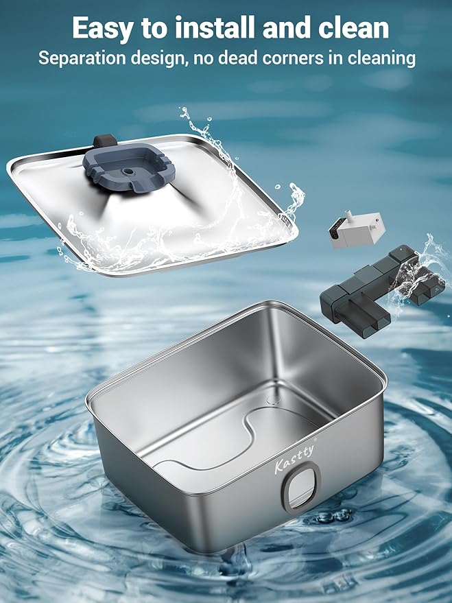 Kastty 4 Gal/15L Stainless Steel Dog Water Fountain for Large Dogs