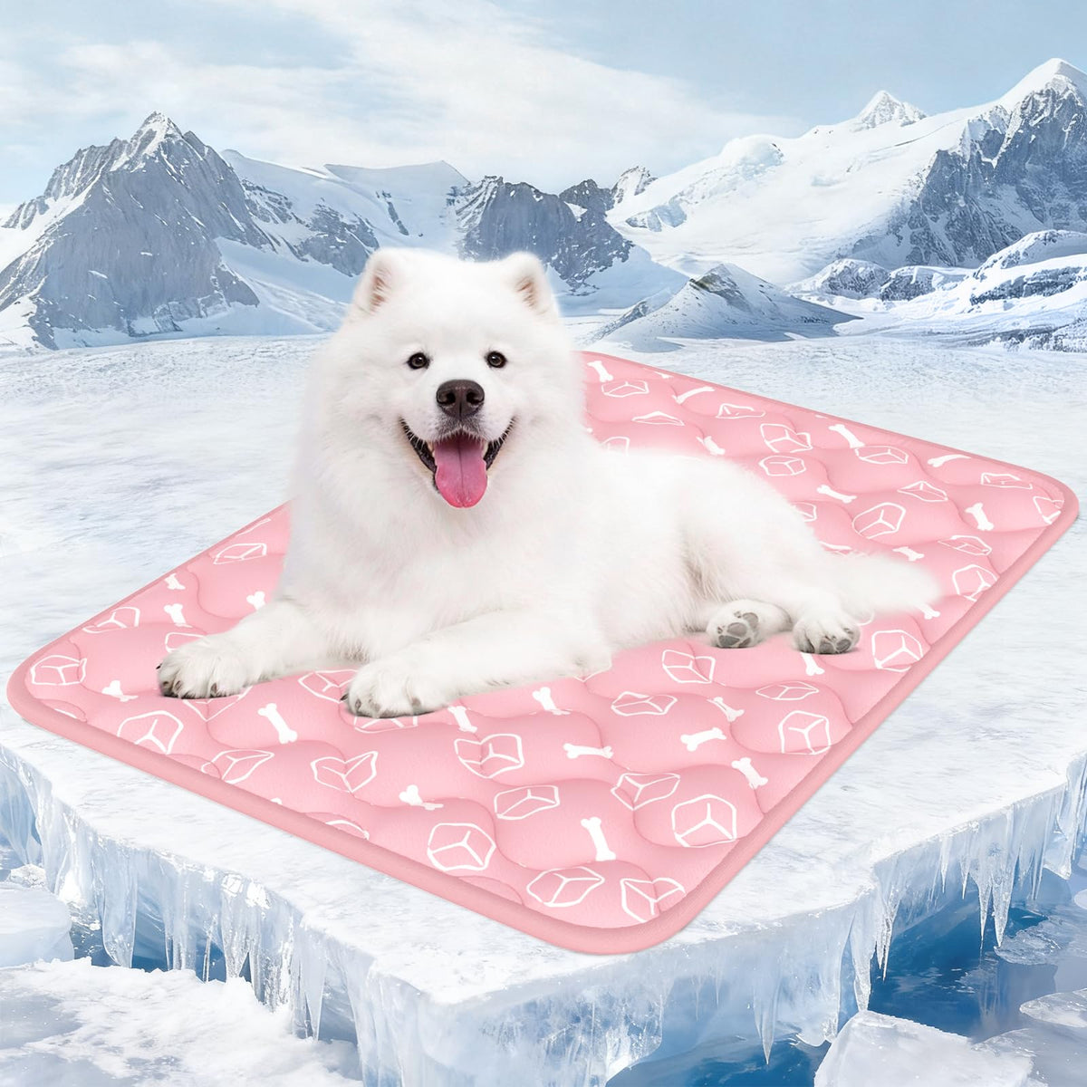 Rywell Dog Cooling Mat 2.0, Ocean Blue,30" x 20" Thick & Durable Cooling Mat for Dogs, Long-Lasting Cool with Waterproof & Color-Changing Arc-Chill Tech (Q-Max>0.5) Washable& Non-Toxic