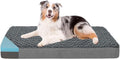 GOHOO PET Orthopedic Memory Foam Bed for Large Dogs, Waterproof Cooling Pet Mats for Crate with Removable Washable Cover,Ideal for Arthritic Dogs, L(35inch,65Lbs)