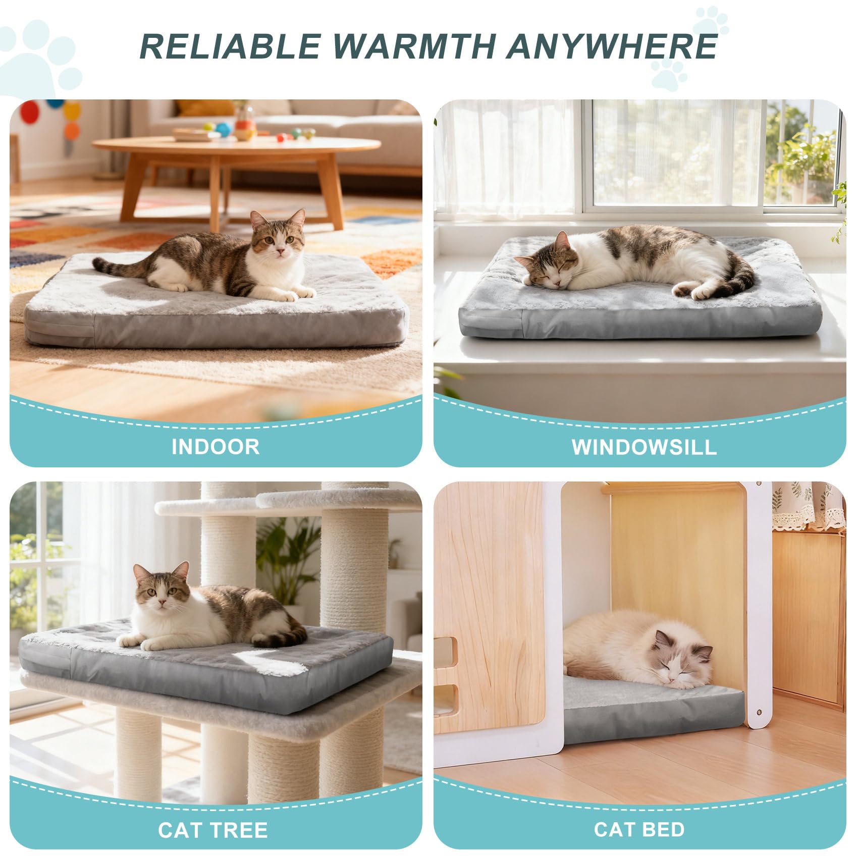 Explore Land Fluffy Dog Bed Cover, 48Lx36Wx4H inch, Gray