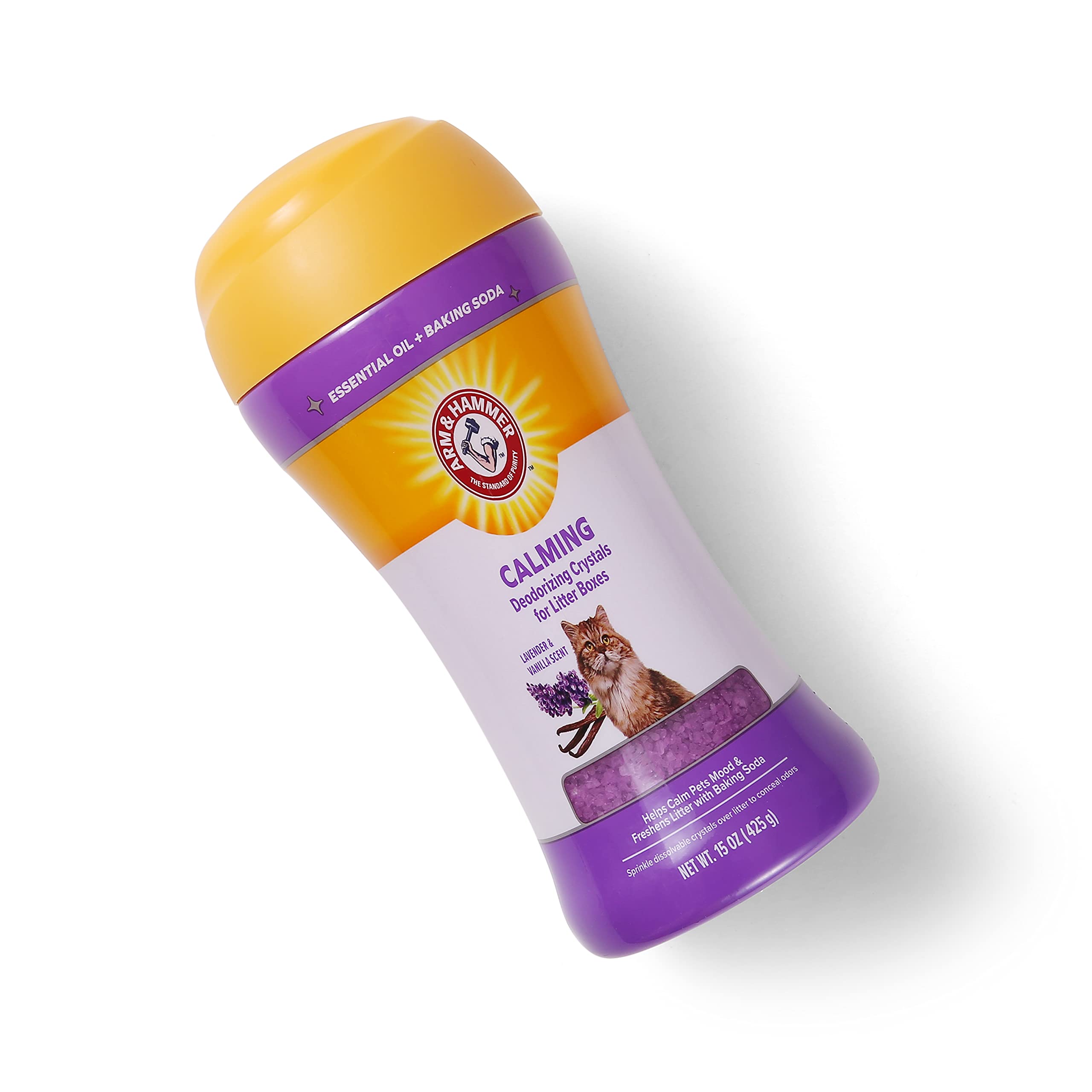 Arm & Hammer Cat Litter Deodorizing Crystals, Lavender and Vanilla, 15 Oz