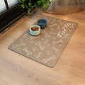 Le courant Absorbent Pet Mat Dog Cat Mat for Floors Waterproof，Cat Placemat Mat for Feeding Bowls - No Stains No Sliding Quick Dry Dog Water Mat Eating Mat Dish Mat-15.7x23.6 in