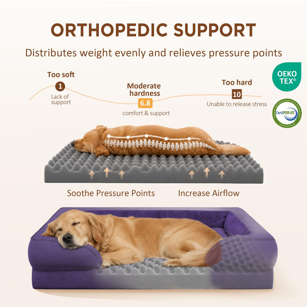 Comfort Expression Waterproof Orthopedic Dog Bed for Extra Large Dogs
