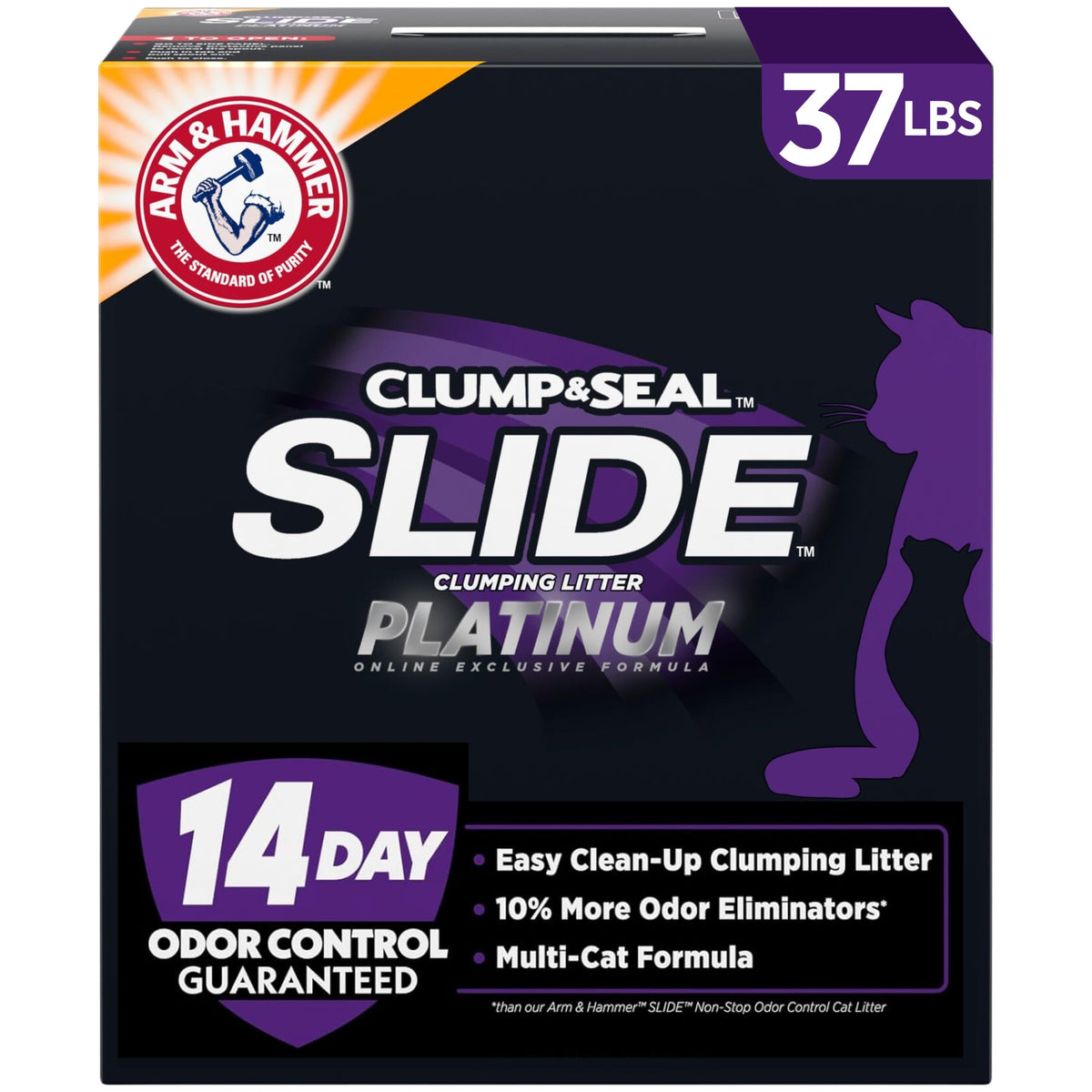ARM & HAMMER Clump & Seal Platinum Clumping Cat Litter, Online Only, 37 Lbs