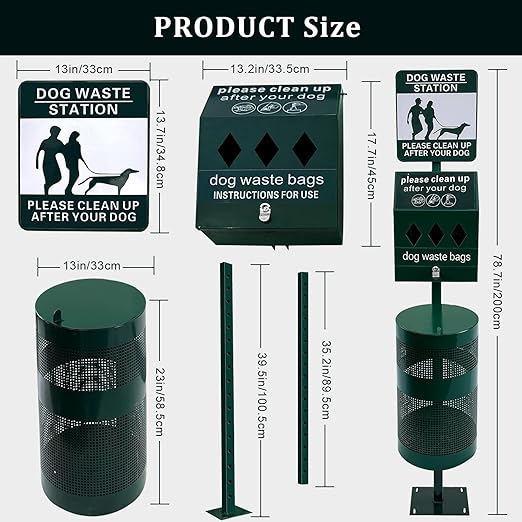 Jwevvie Dog Waste Station, Commercial Dog Poop Station