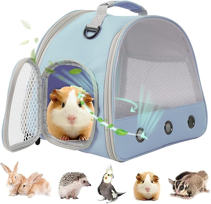 LAIRIES Guinea Pigs Bed Small Animal Bedding Donut-Shaped Burrowing Pet Bed Soft and Warm Hideaway with Spandex and Fleece Bottoms Cozy Carrier, Cage Accessories