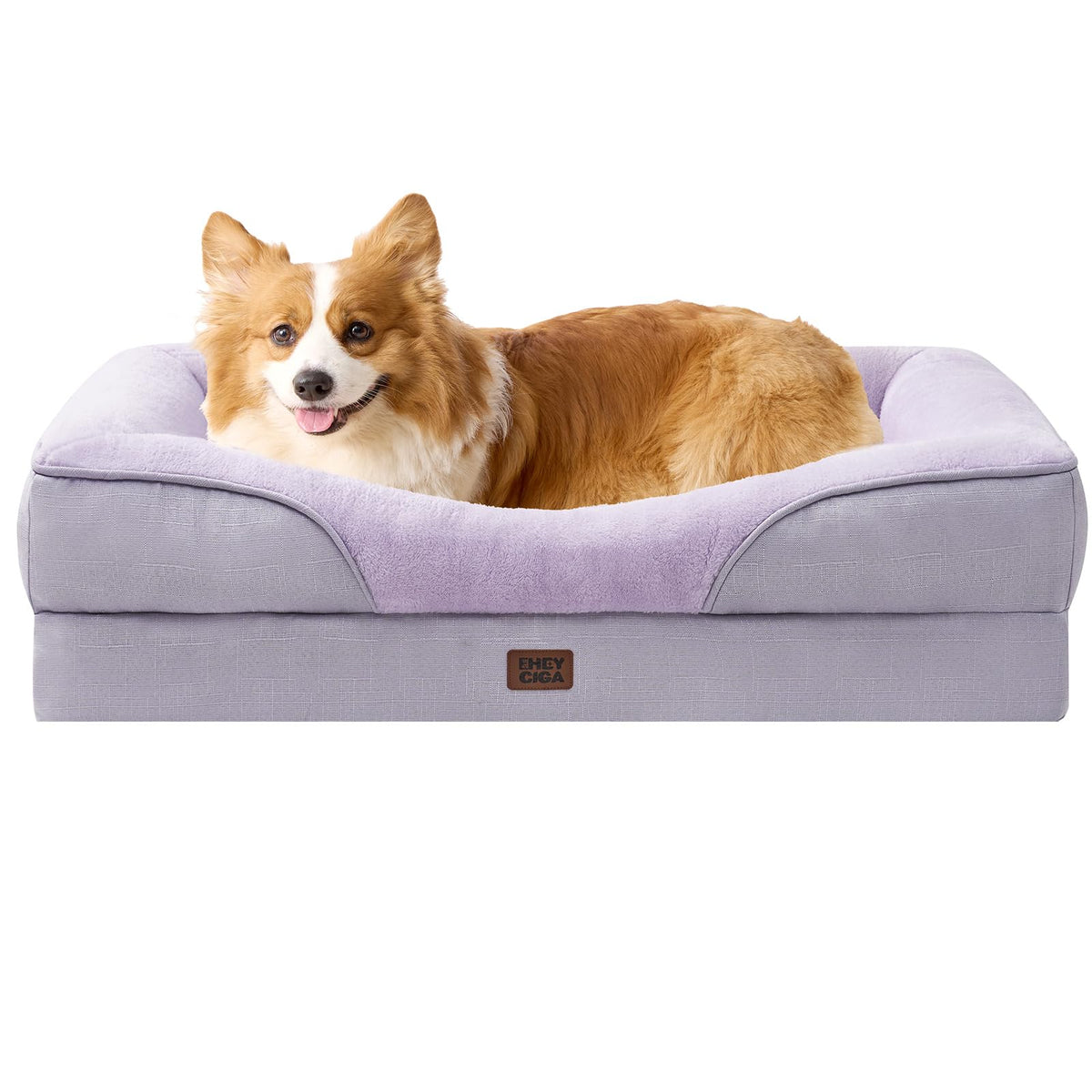 EHEYCIGA Orthopedic XL Dog Bed for Large Dog, Memory Foam Dog Couch, Beige