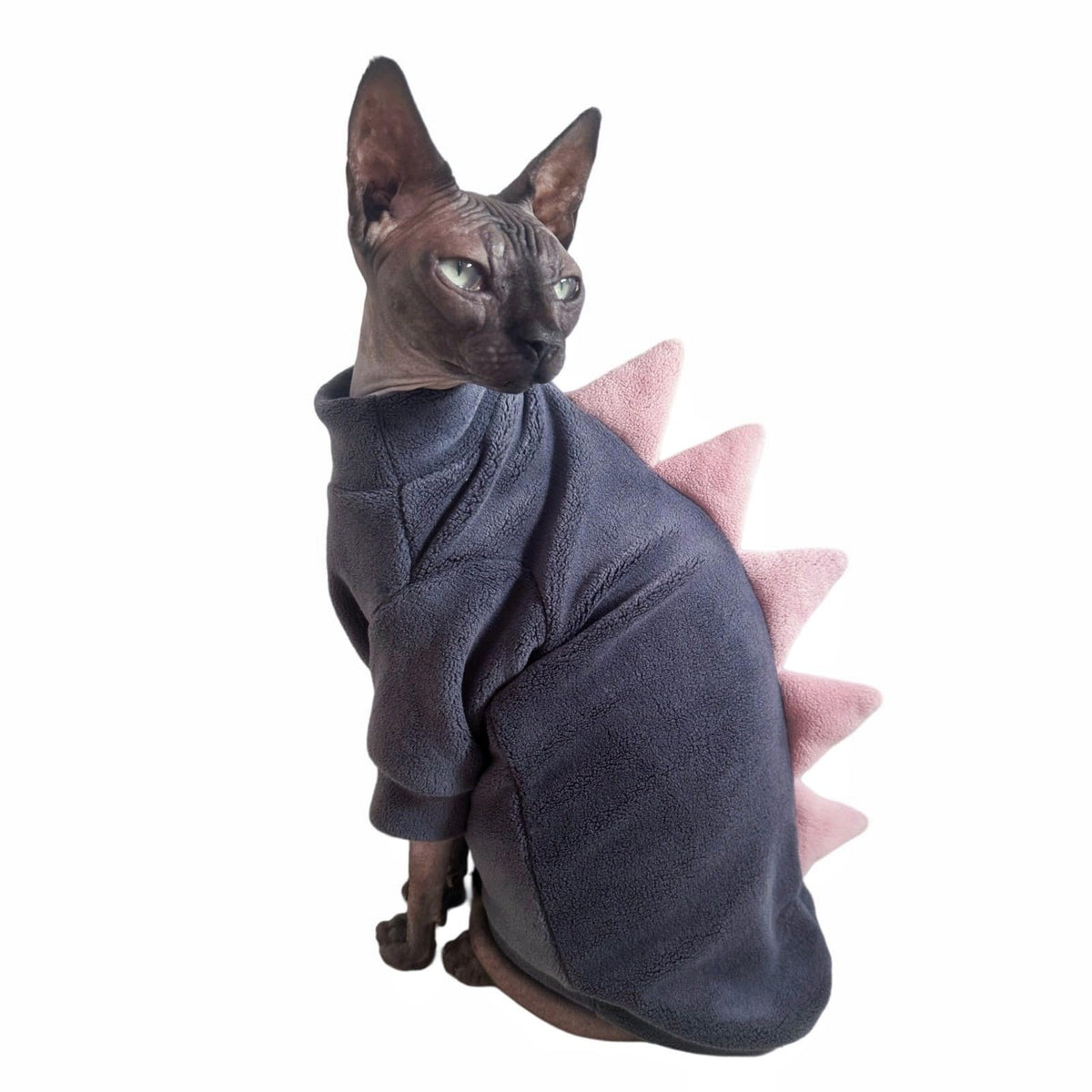 Khaki Dinosaur Sphynx Cat Clothes Sweater Hairless Cat Apparel