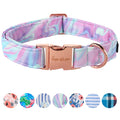 Unique Style Paws Metal Buckle Painting Banana Leaves Collar Gift - Durable & Cute for Small, Medium & Large Dogs
