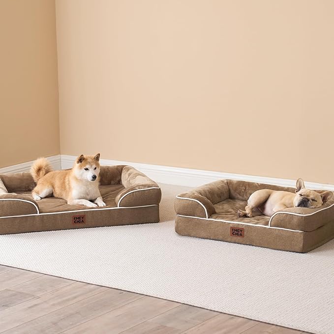 EHEYCIGA Orthopedic Dog Bed Medium Size Dog, Waterproof Washable Pet Beds