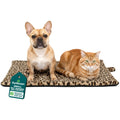Furhaven ThermaNAP Self-Warming Cat Bed for Indoor Cats & Small Dogs, Washable & Reflects Body Heat - Quilted Faux Fur Reflective Bed Mat - Leopard, Small