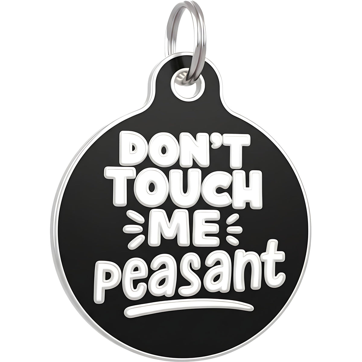 Bad Tags Personalized Dog and Cat ID Tags in 25+ Designs and 2 Sizes - 5 Lines of Custom Engraved Text - Funny Cute Personalized Pet Tags (Land Shark, Large (1.25 inch))