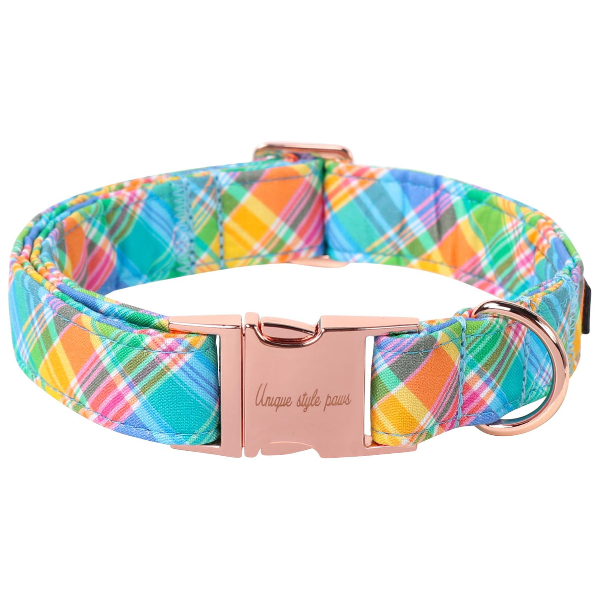 Unique Style Paws Pink Rose Collar Metal Buckle Dog Collar Flower Gift Durable Cute Collar for Small, Medium, Large Dogs