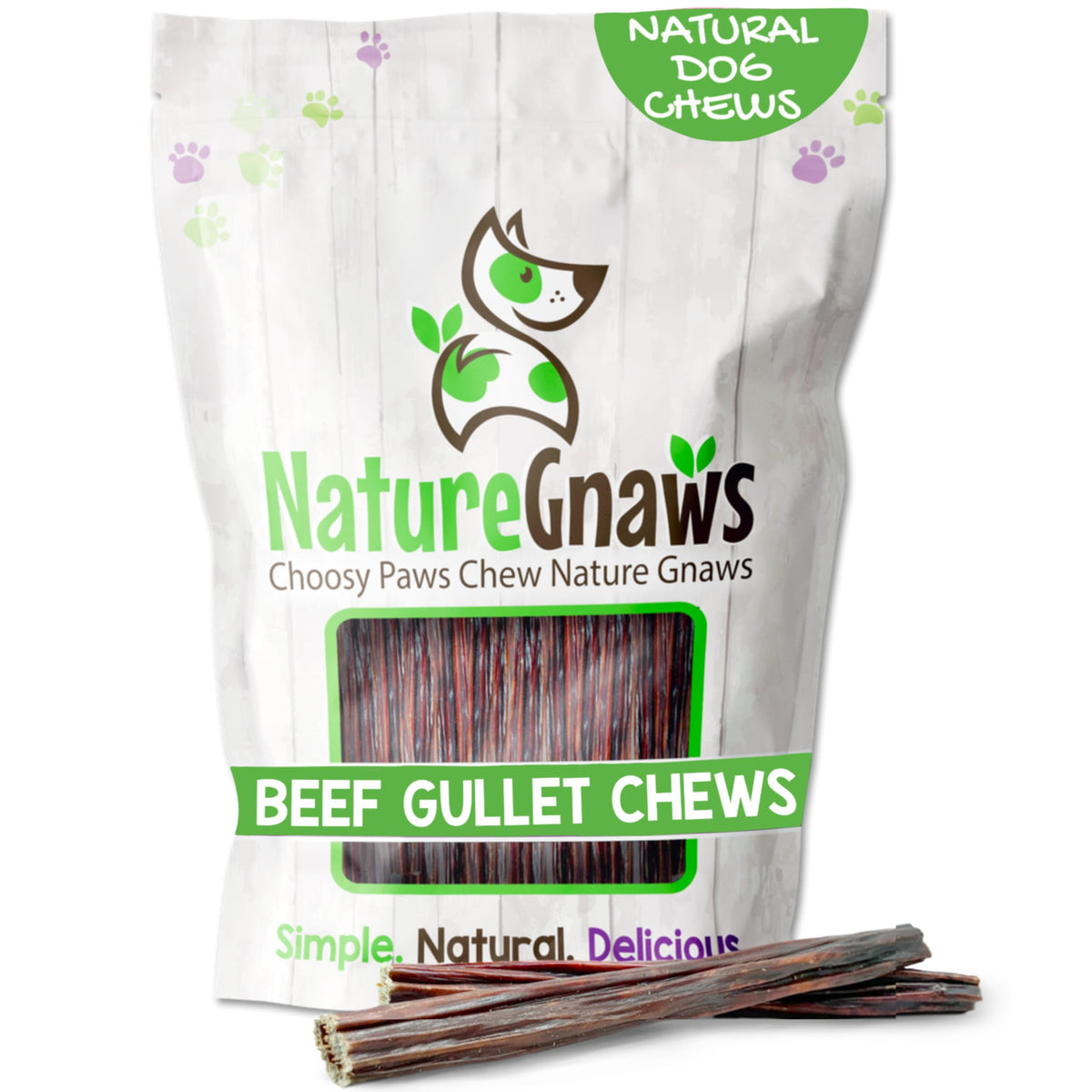 Nature Gnaws USA Steer Sticks for Dogs 5-7" (8oz) - Mixed Thickness - Long Lasting for Aggressive Chewers and Large Dogs - Natural Beef Bully Dog Chew Bones
