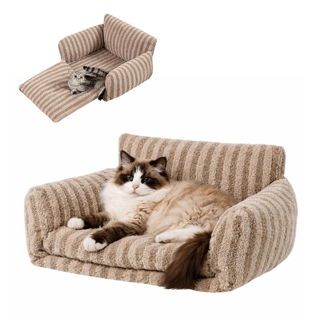 Hollypet Cat Bed Small Dog Orthopedic Couch Beds for Pets up to 20 lbs