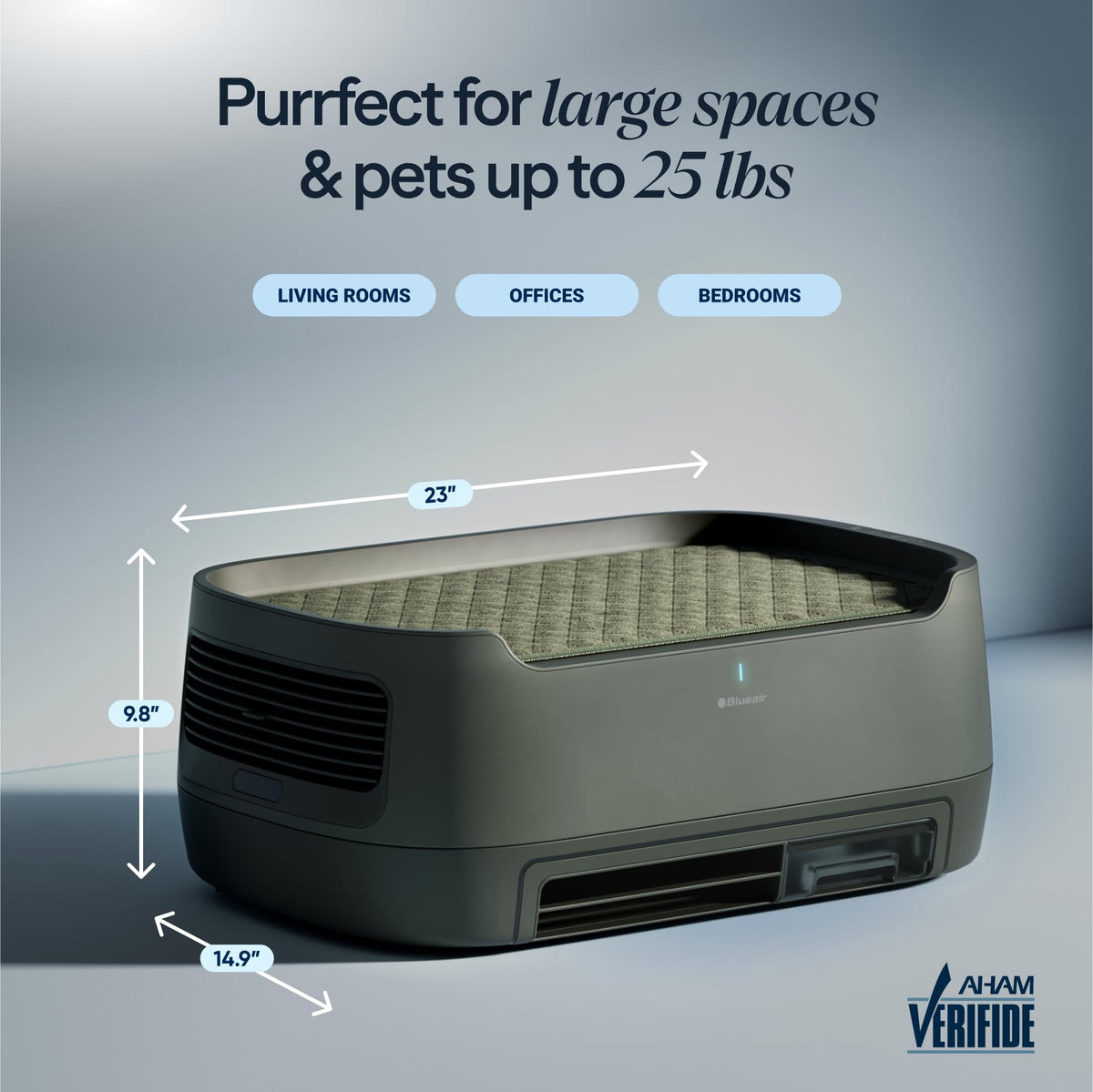 BLUEAIR Air Purifiers & Pet Bed for Home Dogs & Cats, 1301 Ft², PetAir Pro