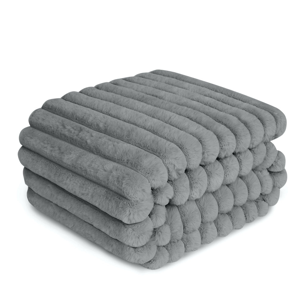 ZAKAPAWS Waterproof Pet Blanket for Large Dogs & Cats - Reversible Calming Plush, Washable Furniture Cover for Couch, Bed, Car Seat, Blocks Leaks, Stains & Pet Fur (Grey, 30"x40")