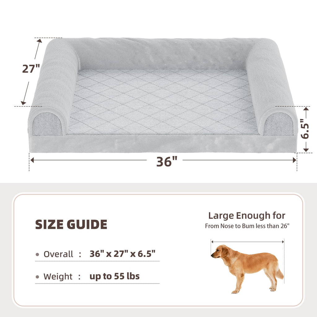 Simple Trending Orthopedic Large Dog Bed, Waterproof Pet Bed, 36x27 Inch