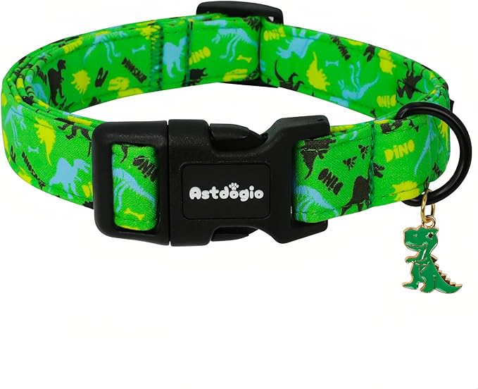 Astdogio Halloween Dog Collars, Fall Dog Collar for Dogs, Fun Multi-Color Pumpkin Dog Collars for Large Dogs, Adjustable Cotton Large Dog Collar Puppy Collar for Halloween & Thanksgiving — XS