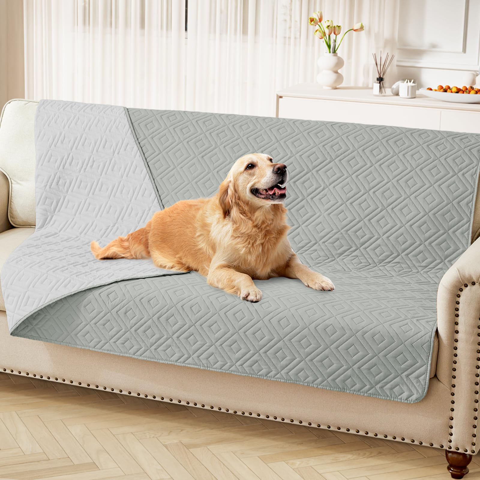 hyha Waterproof Reversible Dog Blanket, Pet Blanket for Sofa Couch — 68x82 Inch
