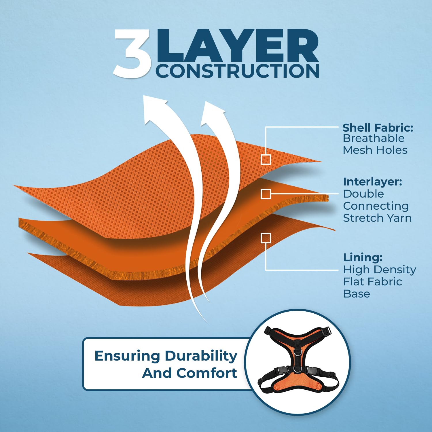 Voyager Escape-Proof Step-in Lock Cat Harness & 5ft Neoprene-Handle Leash Set All-Weather Mesh with Reflective Stitching for Small to Large Cats by Best Pet Supplies, Orange/Black Trim, XXXS
