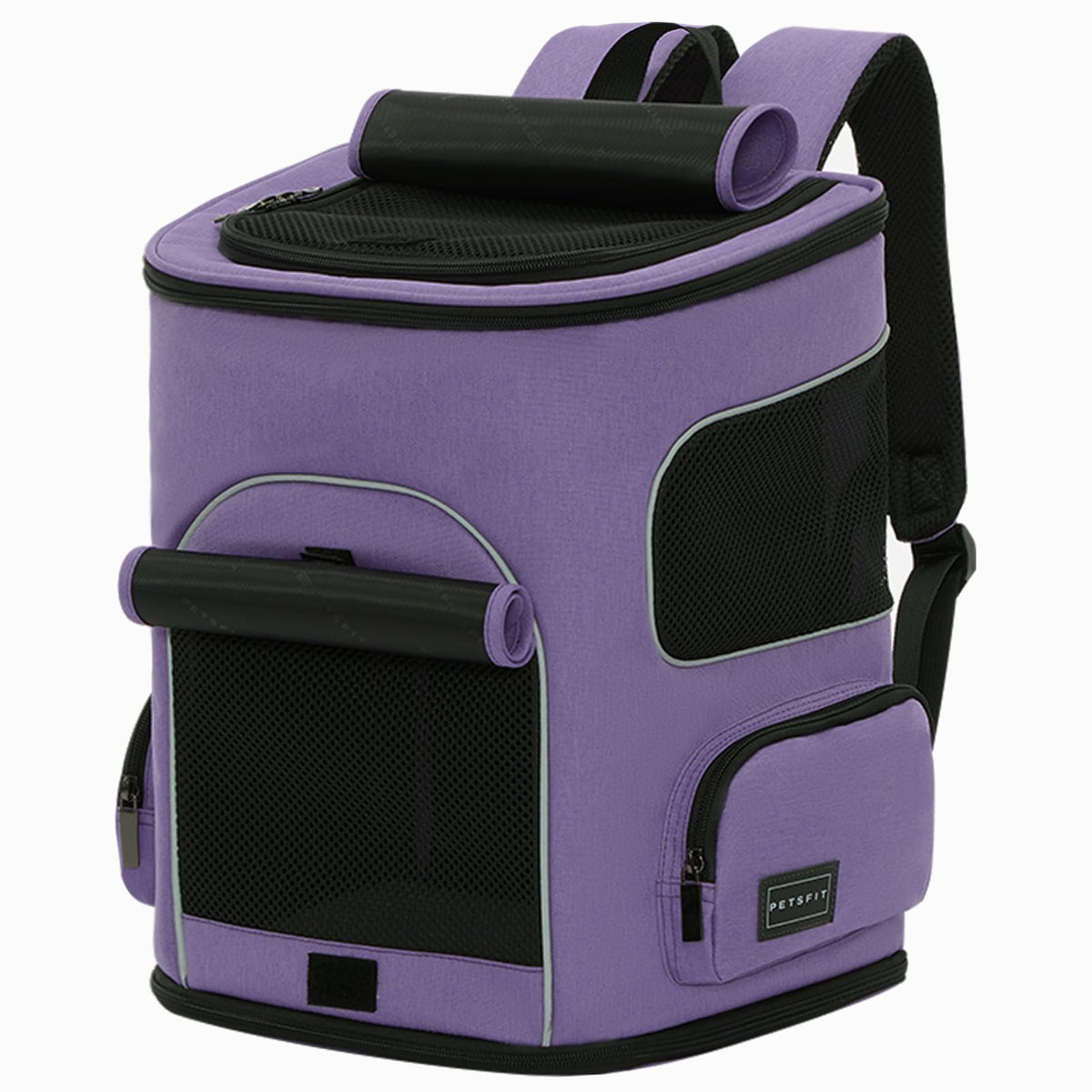 PETSFIT Pet Carrier Backpack with Upgraded Waist Protection, Cat Carrier Backpack Designed for Small Dogs/Cats, Fully Ventilated Collapsible Dog Backpack for Outdoor Traveling Hiking Camping, Pink