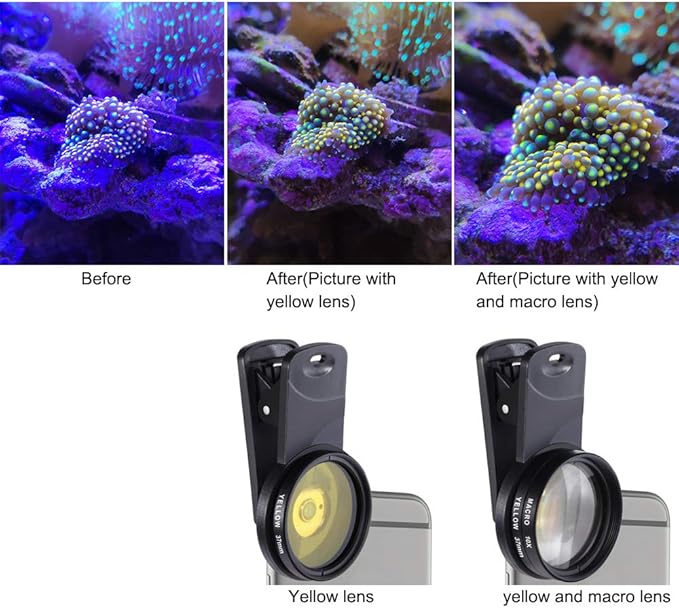 Aquarium Choice Coral Lens Filter Kits for Phone