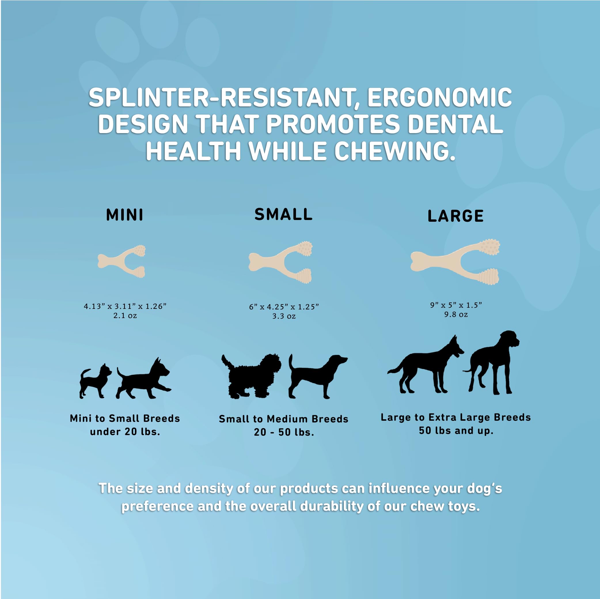 BetterBone - Soft Density - Ideal for Light to Moderate Chewers - All-Natural, Nylon-Free Dog Chew Toys - Non-Toxic, Promotes Dental Health, Splinter-Resistant, Sustainably Made