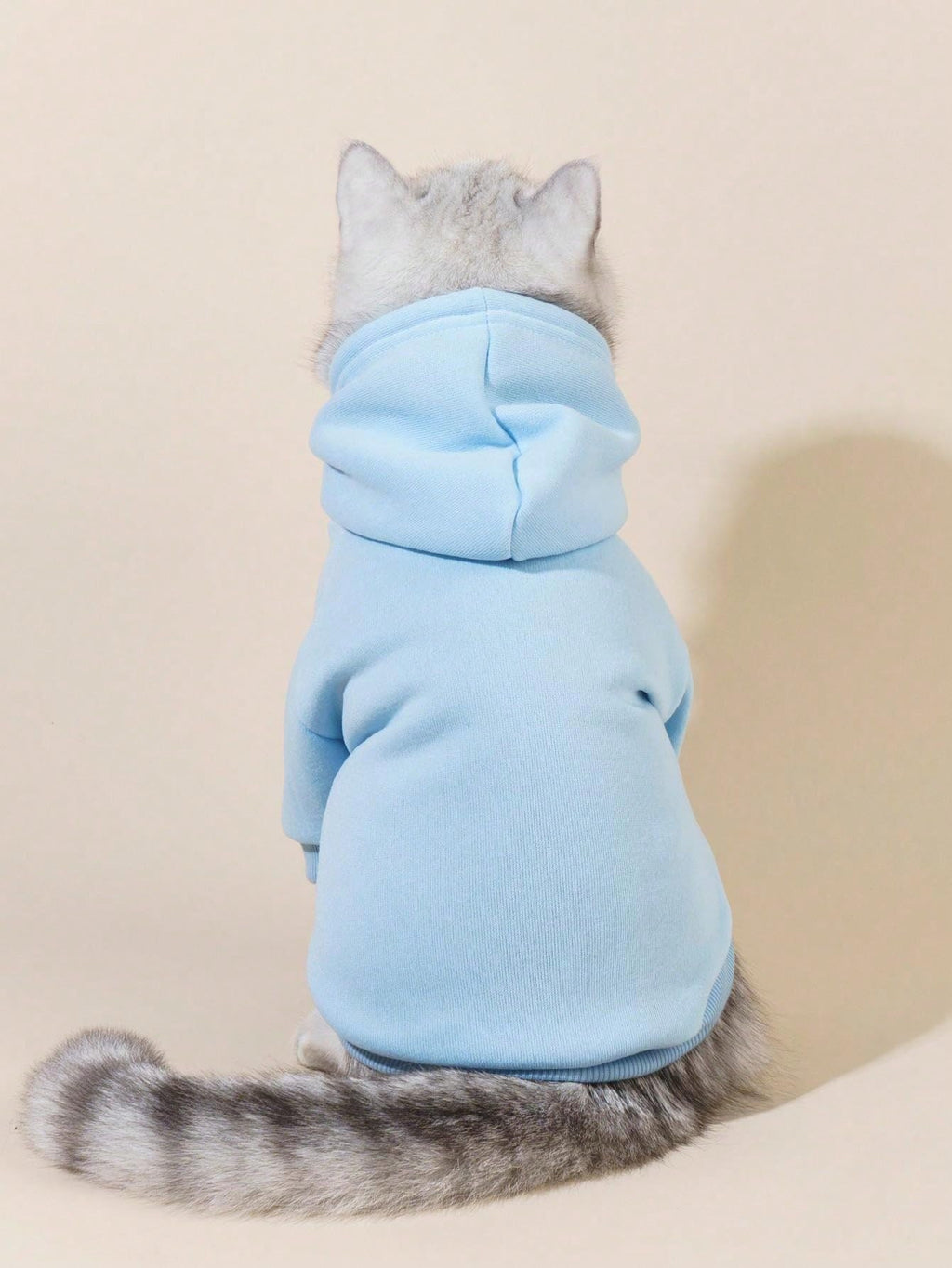 QWINEE Basic Dog Hoodie Sweatshirt Puppy Sweater Warm Cat Costumes Pet Clothes for Chihuahua Puppy Kitten Small Medium Dogs Light Blue XX-Small