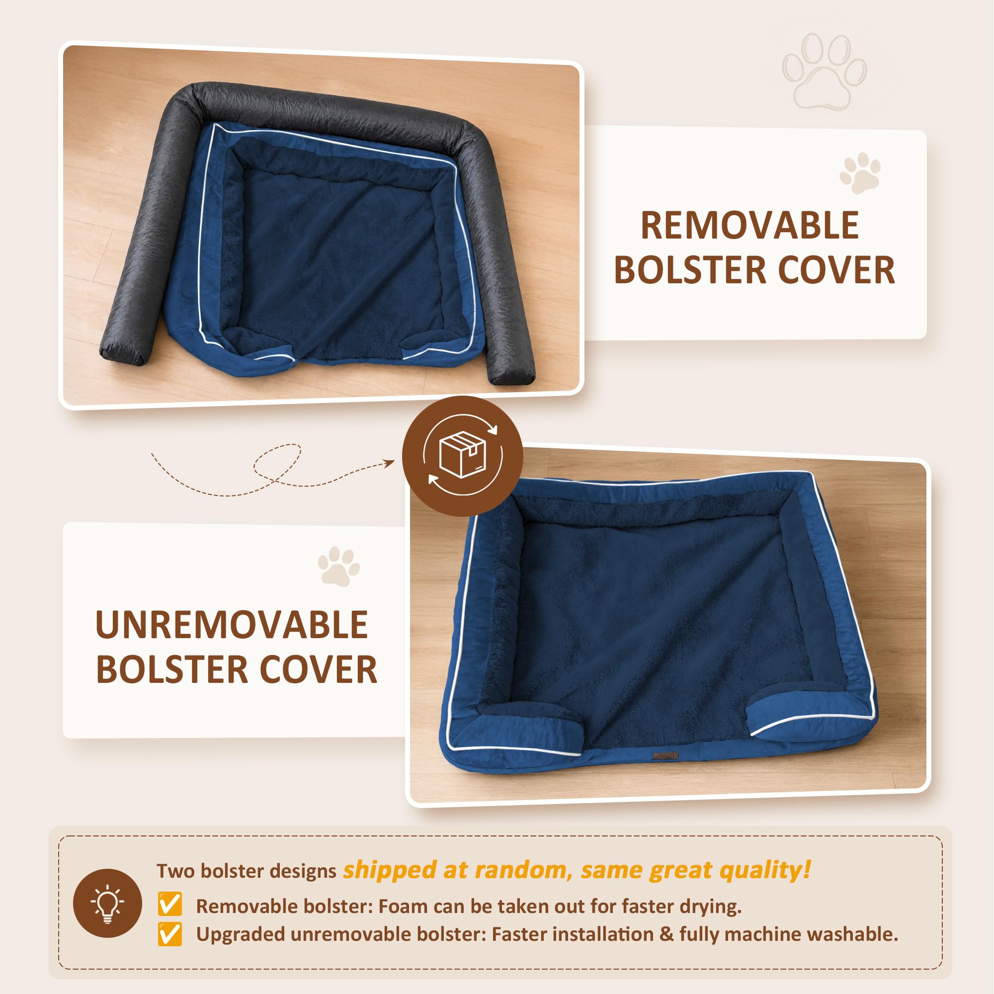 Comfort Expression Waterproof Orthopedic Dog Beds for Extra Large Dog