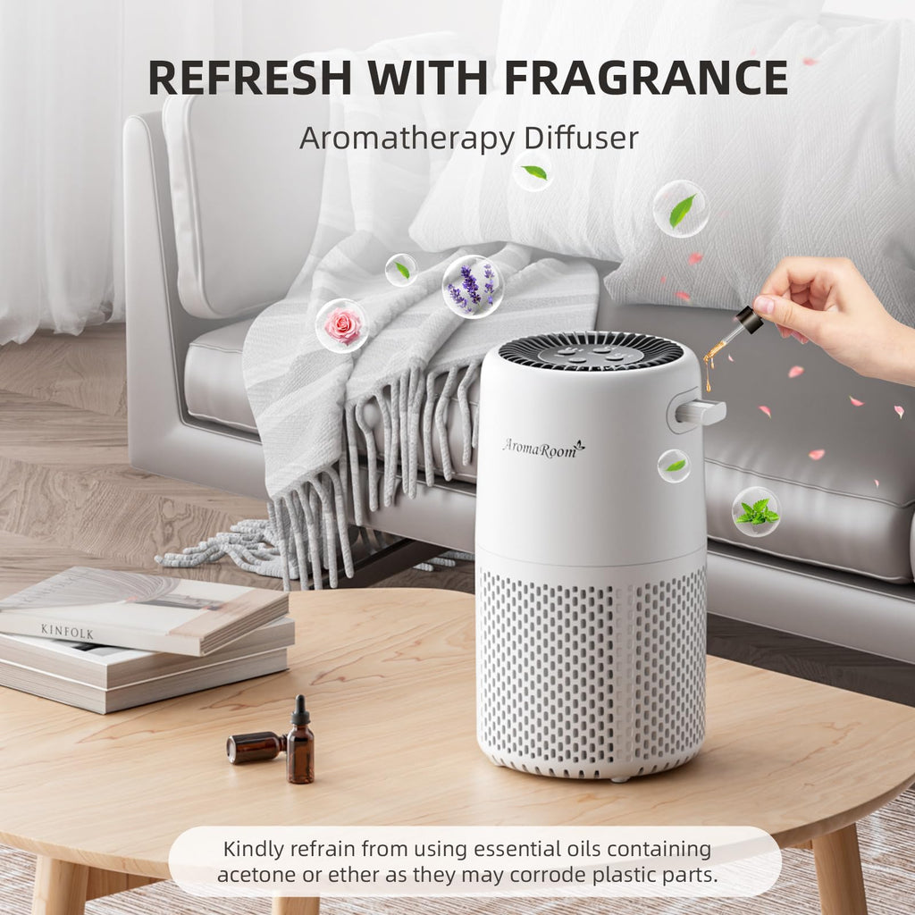 AromaRoom Air Purifiers, Quiet Air Cleaner For Pets, Baby Room,Home