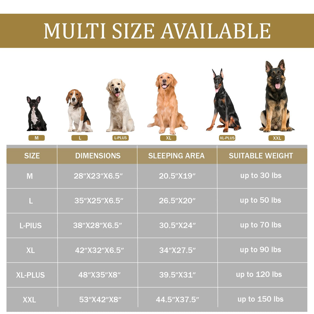 Bedfolks Orthopedic Dog Bed, Big Waterproof Dog Sofa Bed for Large Dogs, Egg Foam Pet Couch Bed with Removable Washable Cover and Nonslip Bottom, Black