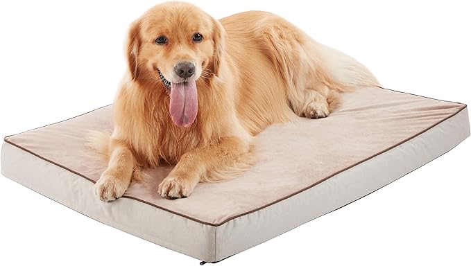 GOHOO PET Orthopedic Memory Foam Dog Bed, Cooling Dog Beds for Extra Large Dogs -Waterproof Pet Bed for Crate with Removable Washable Cover, XXL(47inch,110Lbs)
