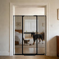 Lumizone 61.02" Extra Tall Pet Gate for Cat Dog 30.12"-59.24" Wide Black