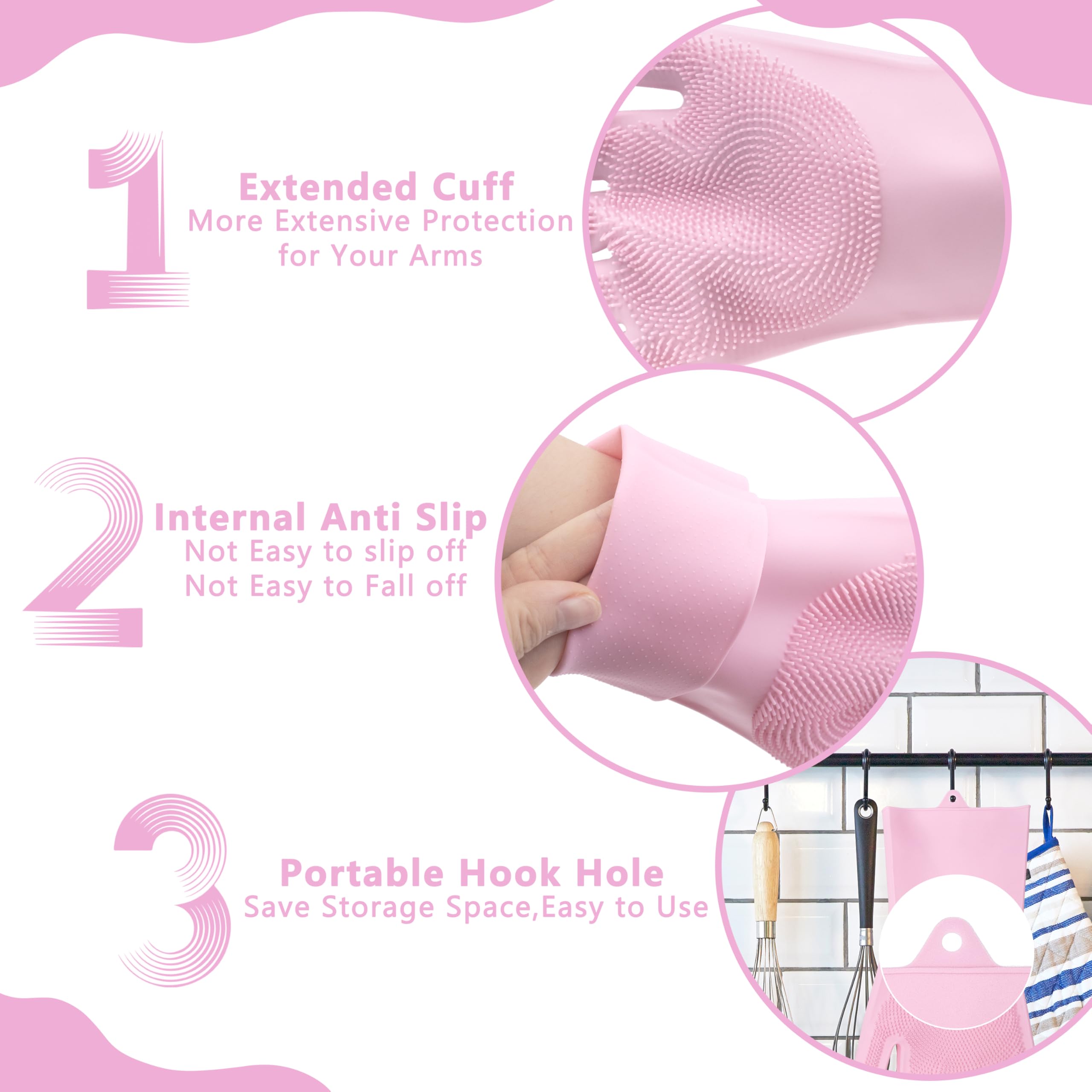 Maiiu Pet Grooming Gloves—Dog Washing Gloves with High-Density Teeth