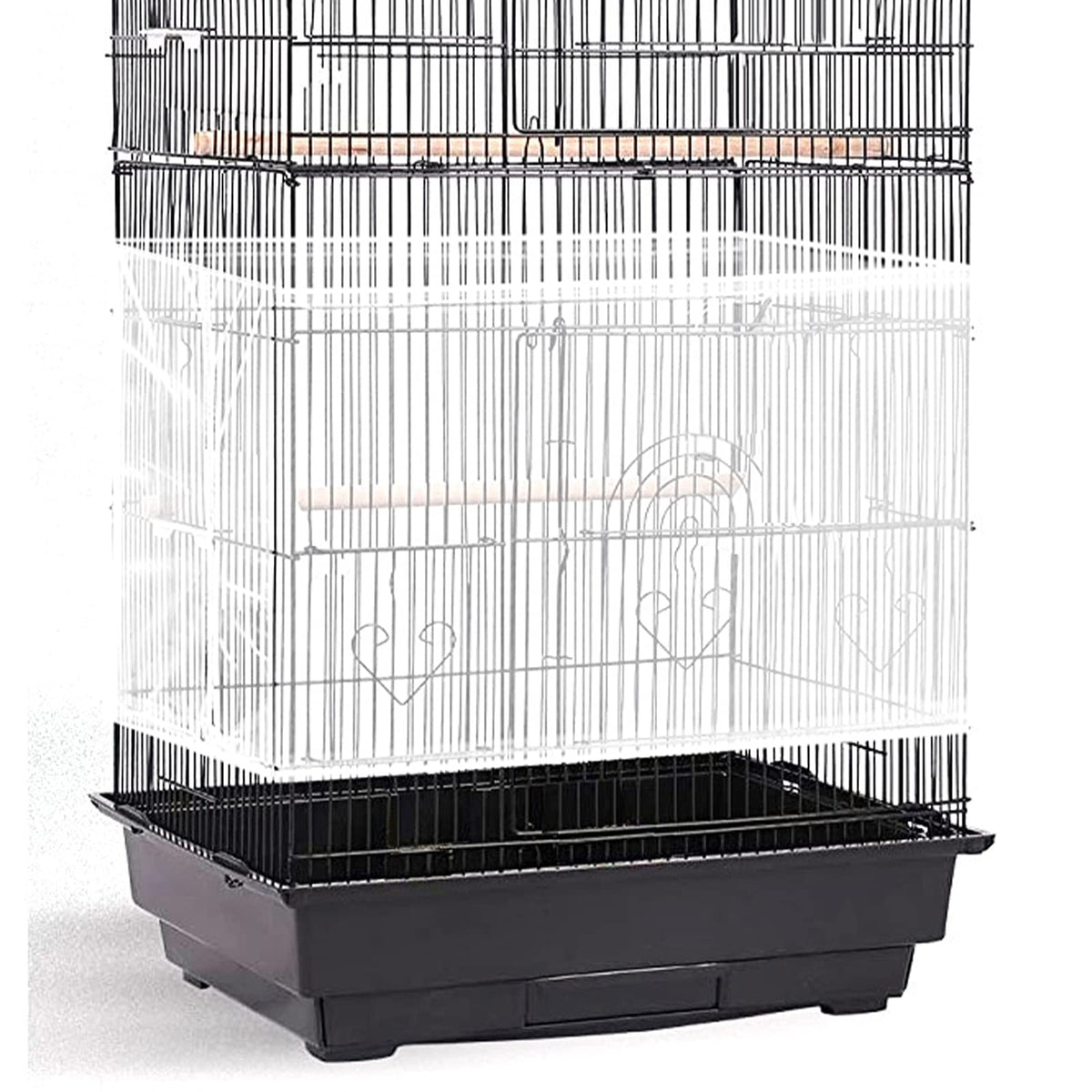 Shappy Bird Cage Seed Catcher Net, 118 x 15 Inch/ 300 x 37 cm, Light Pink