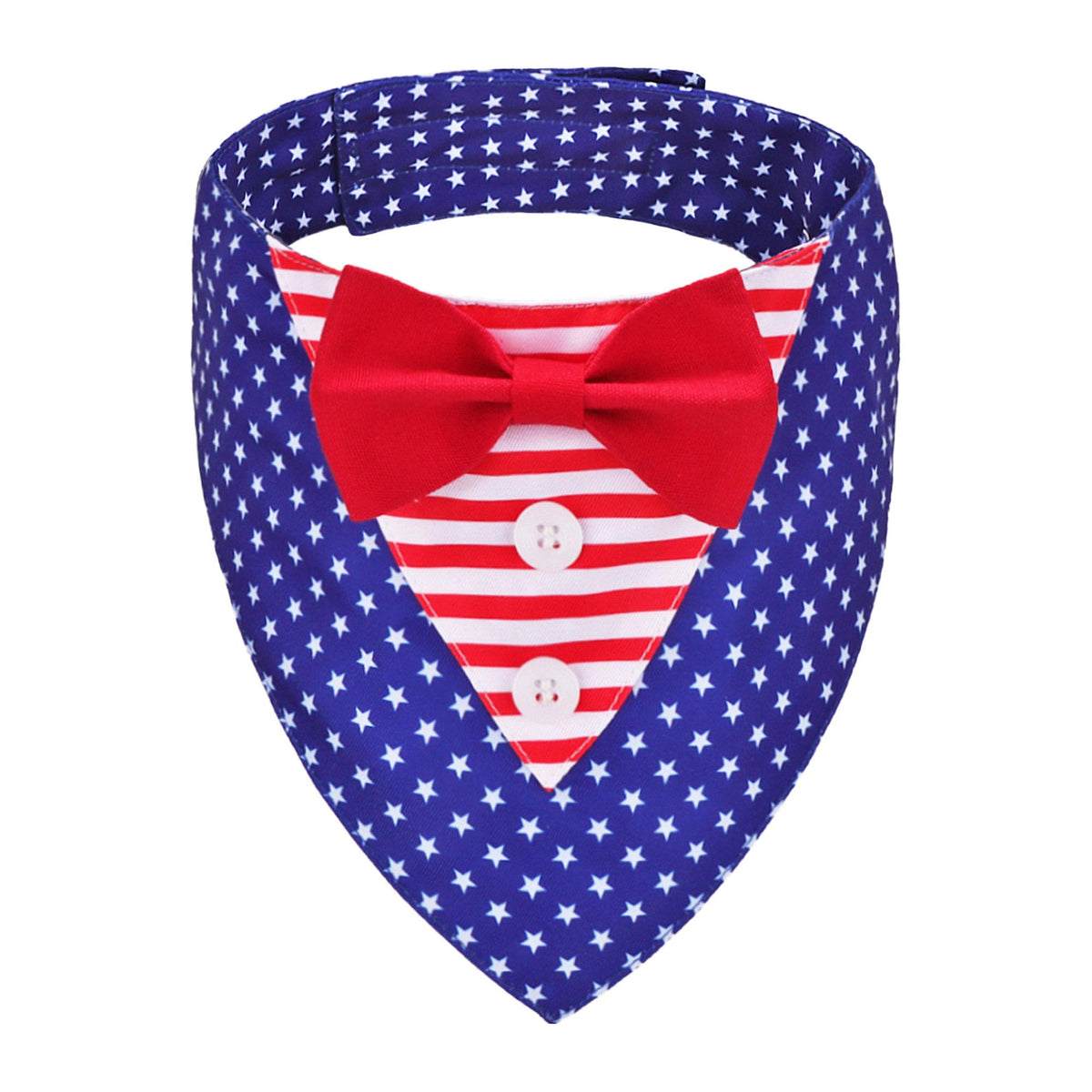 ADOGGYGO Fall Dog Tuxedo Bandana, Plaid Thanksgiving Dog Bow Tie Collar, XS