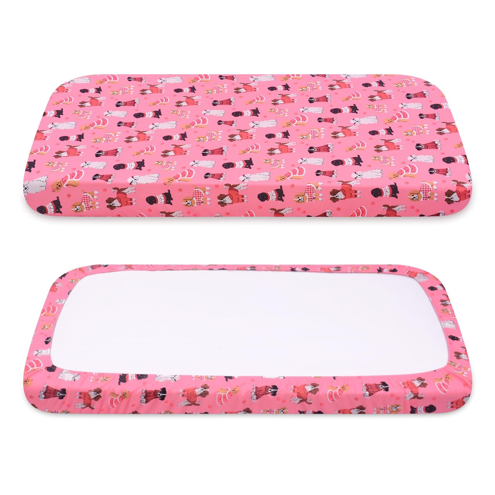 Hoopttay Replacement Dog Bed Covers Elastic Edged Washable 52" x 28" x 6"