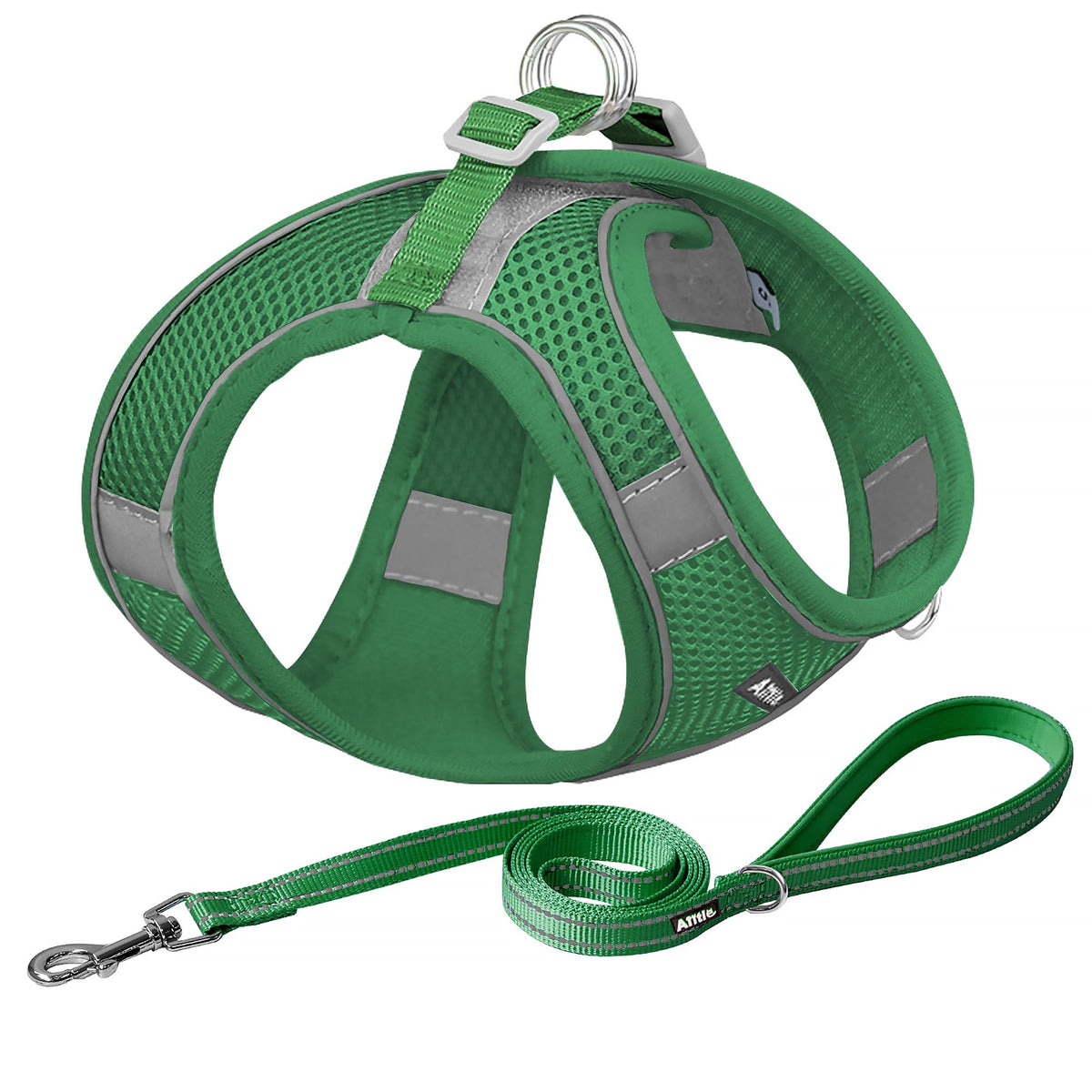 AIITLE Small Dog Harness and Leash Set, Step-in Puppy Pet Vest, Blue XS