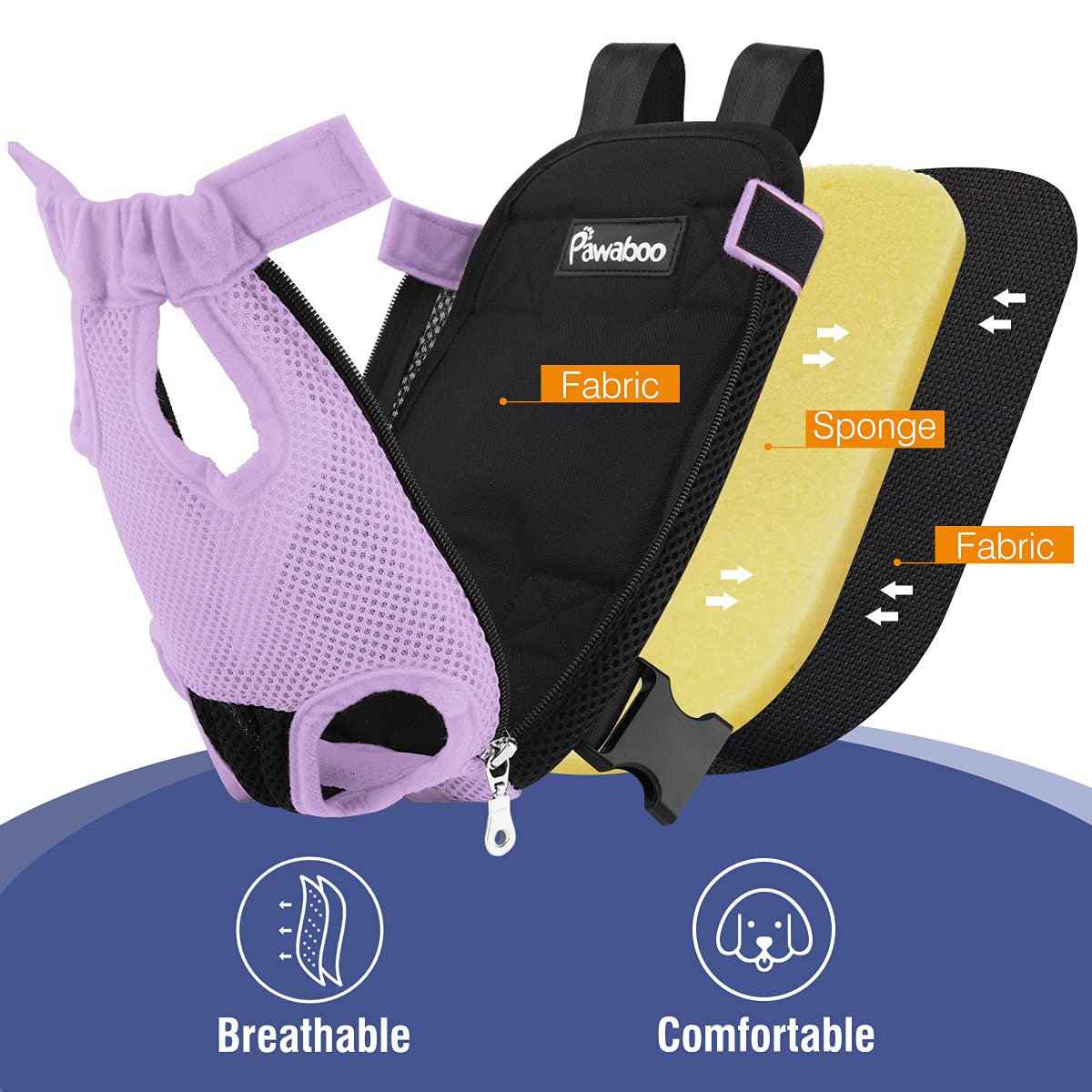 Pawaboo Pet Front Carrier Backpack for Small Medium Dogs