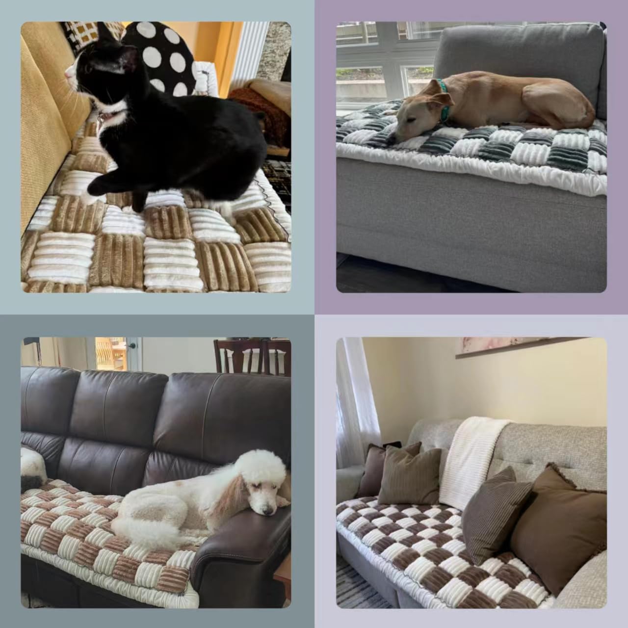 AMTARP Dog Couch Cover Protector, Dog Couch Coves for Sofa, Couch Cushion for Dogs Washable, Pet Mat Bed Couch Covers for Large Dogs