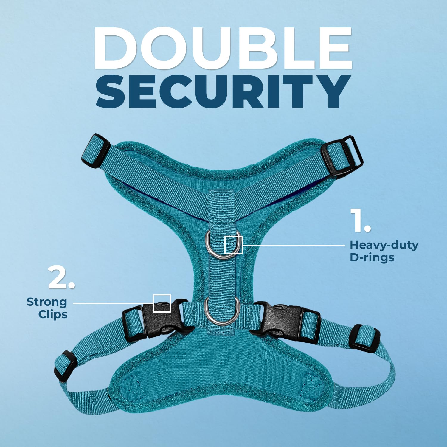 Voyager Step-in Lock Dog Harness - Turquoise, X-Small