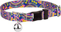 Country Brook Petz - Sky Mandala Cat Collar - Groovy Collection Featuring Far Out Designs