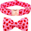 Lionheart Glory Valentine's Day Dog Collar with Bowtie for X-Large Dogs