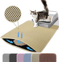 Petinstinct Cat Litter Mat, Double Layer Honeycomb Litter Box Mat