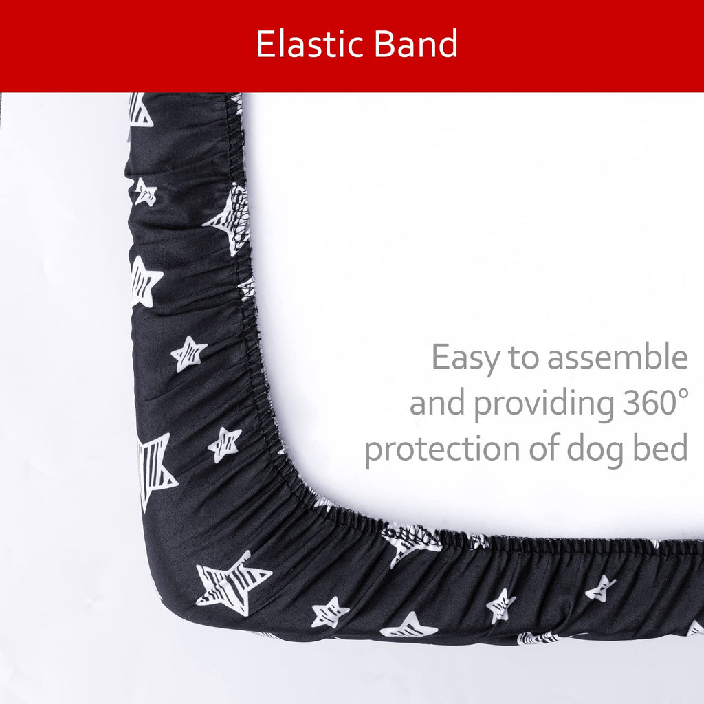 Waterproof Dog Bed Covers Replacement Lovely Black Star Print, 27x36 Inches