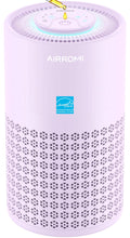 AIRROMI Air Purifier for Bedroom with HEPA 3-in-1 Filter, Pet Air Purifier for Home Cat Pee Smell, Covers Upto 990 Ft², Quiet 360°intake Air Cleaner for Pet Hair,Allergies,Pollen,Smoke A2001 Purple