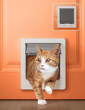 LIBBEPET Cat Door Interior Door, 4 Way Locking Flap for Cats ≤18 lbs，Large