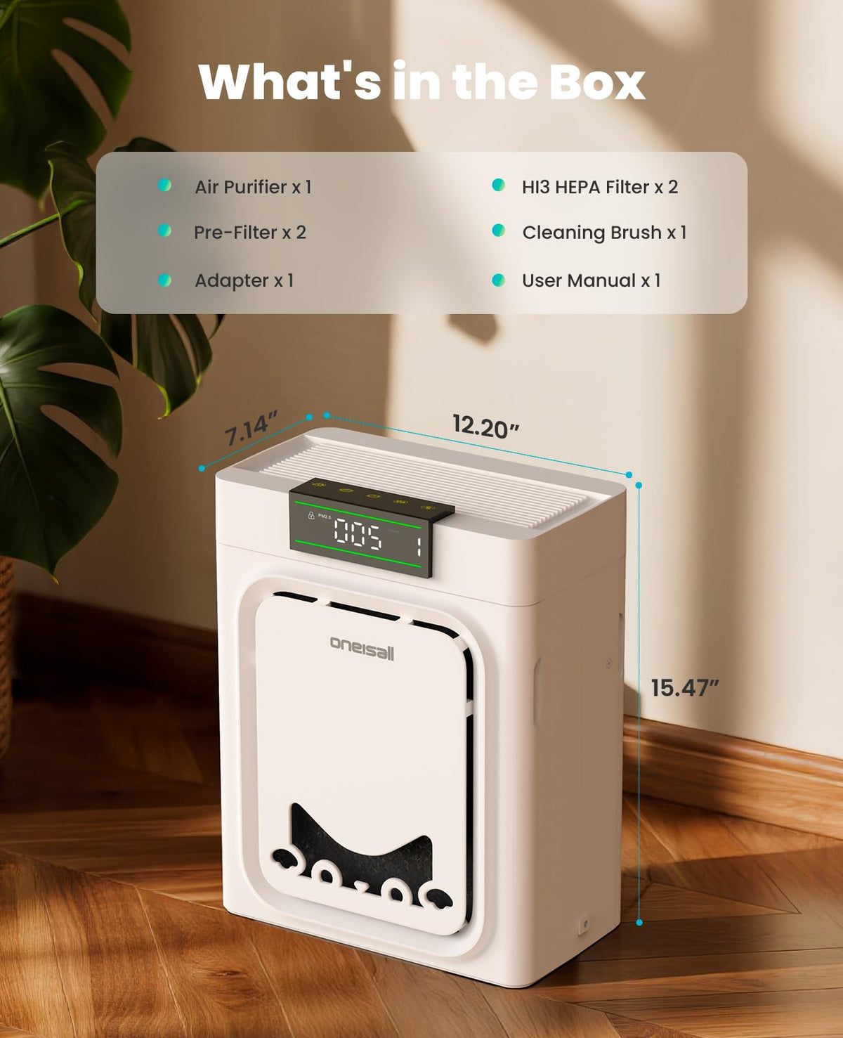 oneisall Pet Air Purifiers for Home,PP05